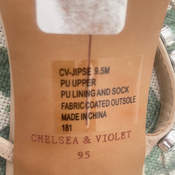 Chelsea & Violet Nude Heels with Crystal Accents - Picture 10 of 12